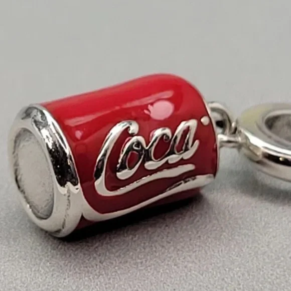 .925 silver coca-cola Coke can dangle charm - Picture 2 of 4